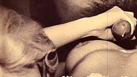 Watch this vintage threesome with hairy pussy and double anal!