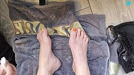 close up foot worship