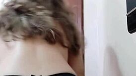 Pretty Brazilian novinha masturbates while husband works