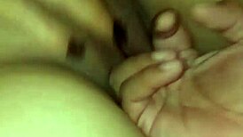 Man masturbates while fingering his whore wife deeply