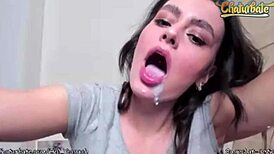 hey, watch this dildo ejaculate cum with ahegao face 😏