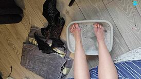 close up foot worship