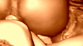 skinny girl explores phat butt in homemade hood fucking