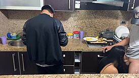 Married couple cooks for boss but wife pays debt in bikini