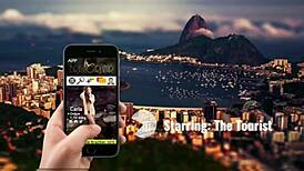 larissa leite mrs claus reveals big round brazilian tits to tourist for holidays