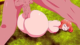 No arms Steve bangs helpless Alex in Minecraft hentai anime