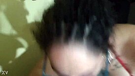 Reeses Pieces Slurps Up Chief Cheeroke's Big Black Cock In Bondage Teaser