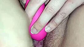 The sexy milf indulges in solo masturbation until she creams herself