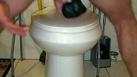 nice dildo session deep in her ass