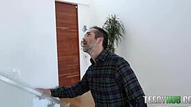 maya woulfe's christmas blowjob surprises donnie rock in pov hardcore with petite amateurs