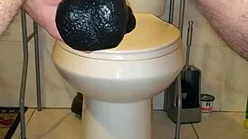 nice dildo session deep in her ass