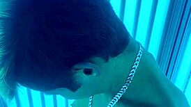 Kevin V toys himself in public tanning bed