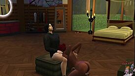 Two brunettes engage in lesbian threesome with blowjob and anal