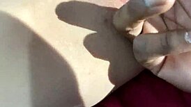 Fingering my hole until I squirt for my interracial partner