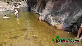 gf's wetness matches waterfall in pov blowjob storyline