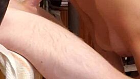 Amateur gf teases hard cock tip!