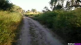 Petite latina teen bent over in public doggystyle creampie after wild bike ride