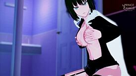 Fubuki teases her huge tits in pov handjob roleplay