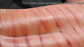 Domina Whips Her Redhead Slave in Tight Bondage