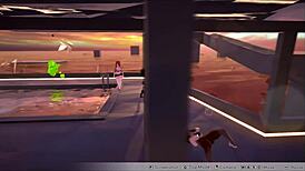 hot lesbian sex in this hentai game parody before heading to the candy kingdom