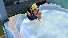 boruto and hinata fuck in shower after training