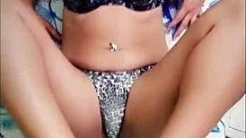 Beautiful slut gives footjob then gets fucked hard in bed!