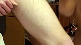 Amateur gf teases hard cock tip!