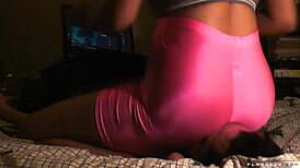 Spandex facesitting with intense smothering action