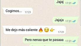 latina teen chats horny on web and phone, losing herself in desire