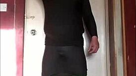 Blindfolded Bisexual Crossdresser Swallows His Own Pee In Masked Ring Gag Humiliation