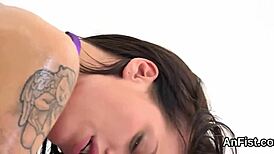 Lesbian beauties fist anals