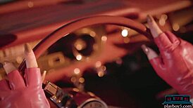 Big Round Ass Milf Blonde Polina Performs Striptease For Playboy In A Convertible