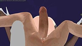 beautiful anime girl dances erotically in public outdoor setting