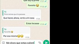 latina teen chats horny on web and phone, losing herself in desire