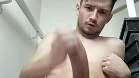 Felipinho Souza strokes his cock solo.