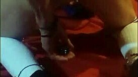 i join you on the floor stroking my cock with vibrator anal