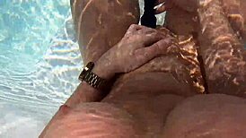 wow, pov milf in jacuzzi flashes big tits backstage for you