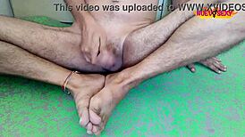 i feel intense pleasure masturbating until cum covers my feet