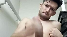 Felipinho Souza strokes his cock solo.