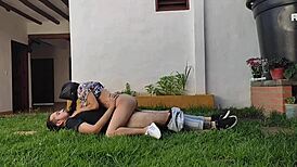 Punishing Neighbor's Pussy At Christmas!