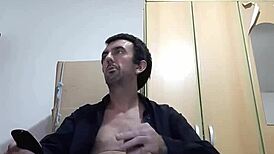 Sexy Striptease With Ripped Black Clothes Revealing Huge 25cm Cock Squirting Milk