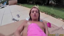 German Teen 18+ Sucks Cock In POV Blowjob With Facial