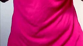 My wife was showing off on webcam, posing and teasing in a casual way.