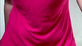 My wife was showing off on webcam, posing and teasing in a casual way.