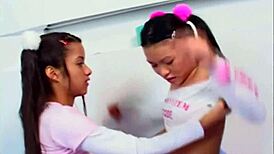 Sweet Lupe's bathtub lesbian licking intrigues