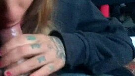 latina prostitute with big ass and tattoos sucks hard dick passionately