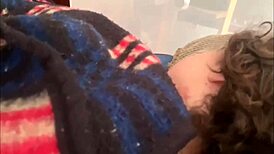 Teen screams while bouncing big tits