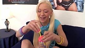 Petite Blonde Teases In Solo Foreplay Scene