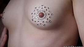 Stepmother arranged a surprise for her stepson with small tits and big nipples