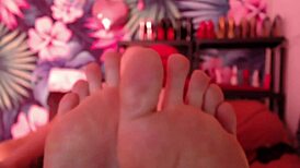 teasing bare toes